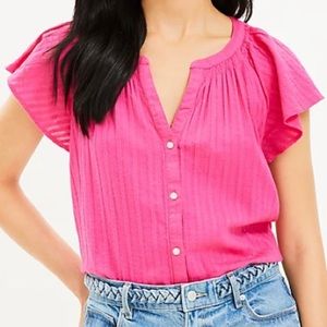 NWT Flutter Sleeve LOFT Top